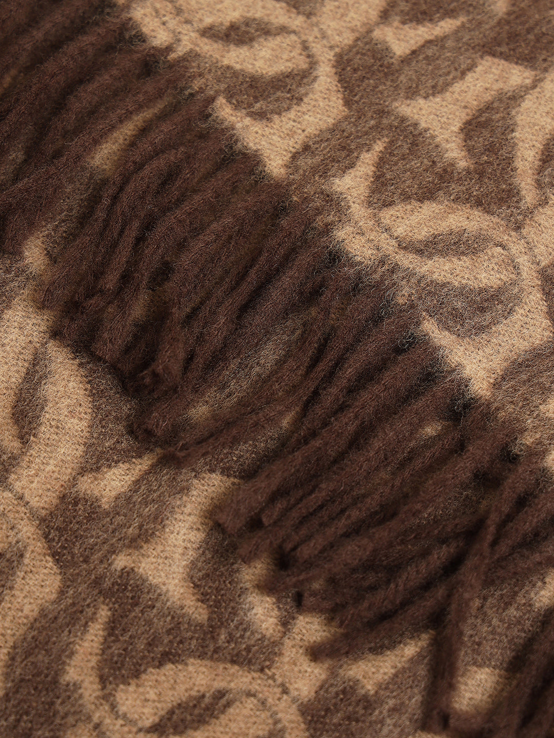 Gant Men Brown Printed Scarf