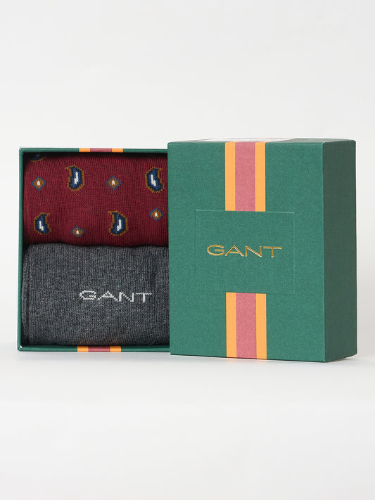 Gant Men Multicolour Printed Paisley Socks 2-Pack Gift Box