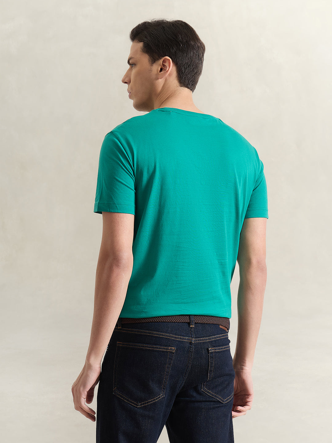 Gant Men Green Printed Regular Fit T-Shirt