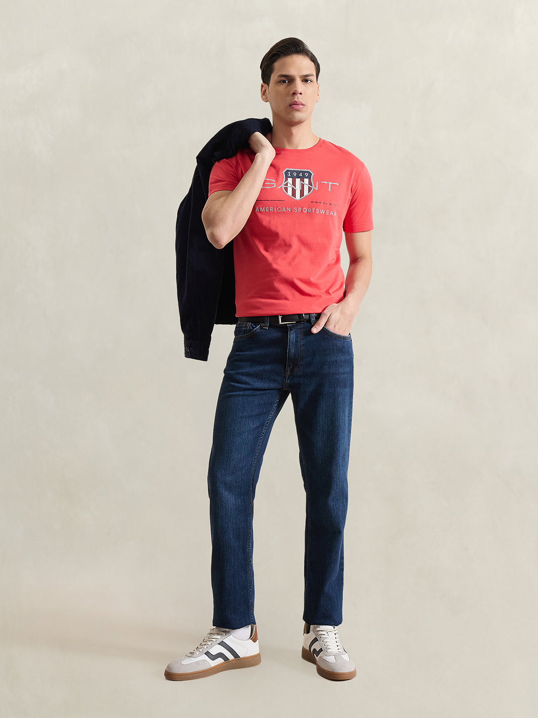 Gant Men Red Printed Regular Fit T-Shirt