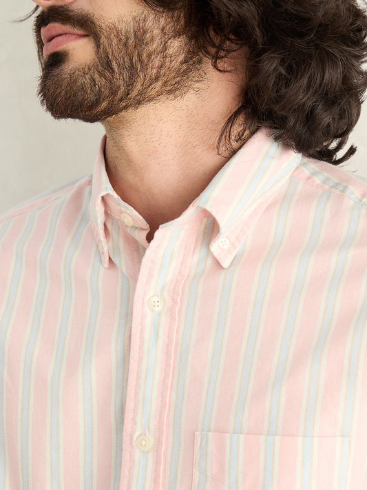 Gant Men Pink Striped Regular Fit Archieve Oxford Shirt