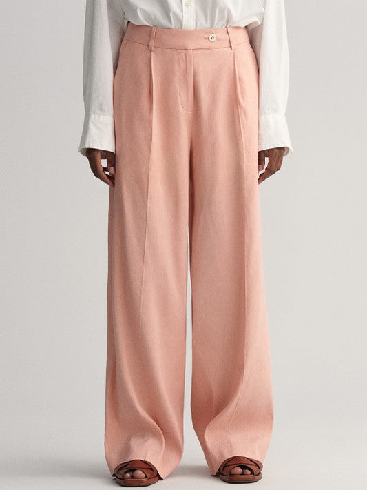 Gant Women Mid-Rise Pleated Parallel Trouser