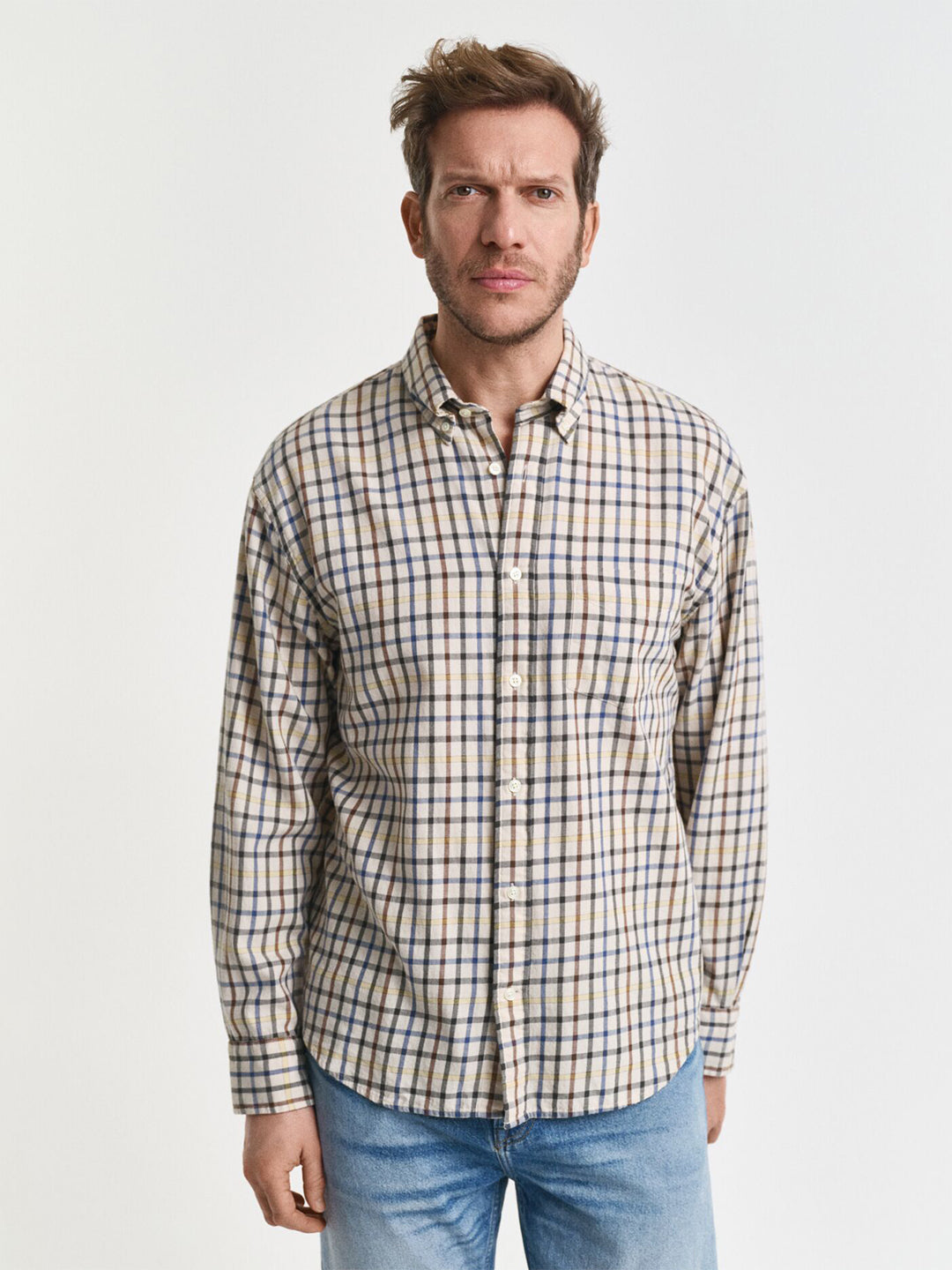 Gant Men Putty Checks Collar Shirt