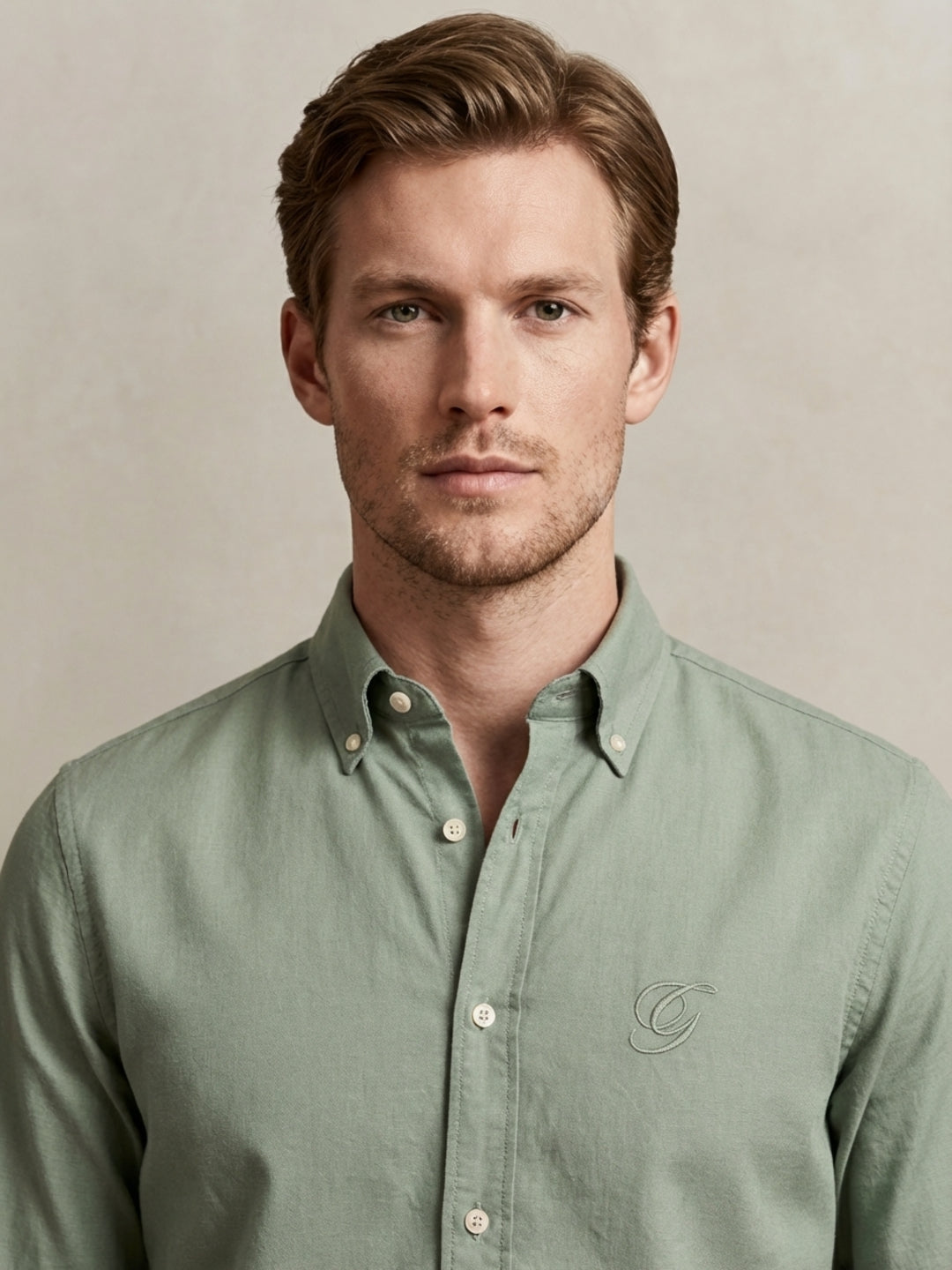 Gant Men Green Solid Regular Fit Pure Cotton Shirt