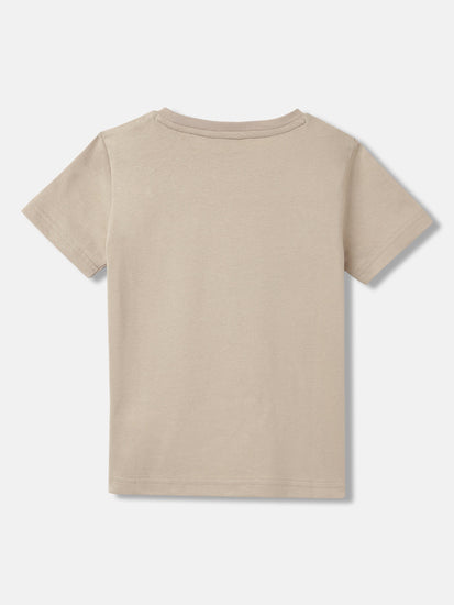 Gant Kids Brown Solid Round Neck Short Sleeves T-Shirt