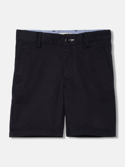 Gant Boys Navy Blue Solid Mid-rise Regular Fit Chino Shorts