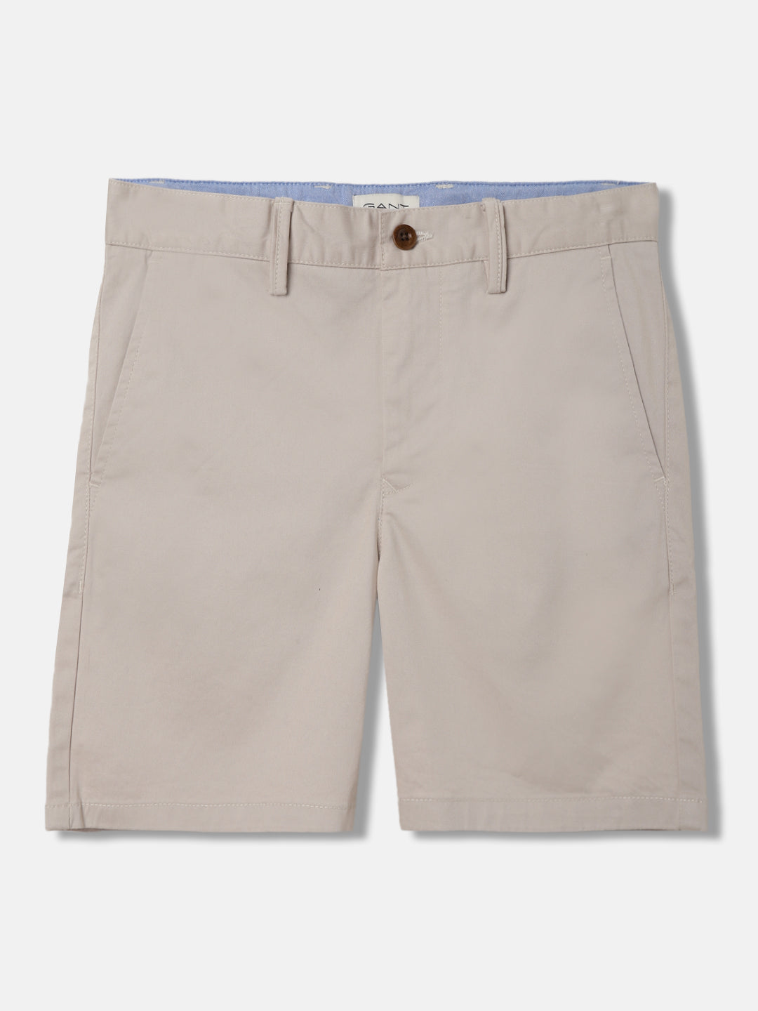 Gant Boys Beige Solid Mid-rise Regular Fit Chino Shorts