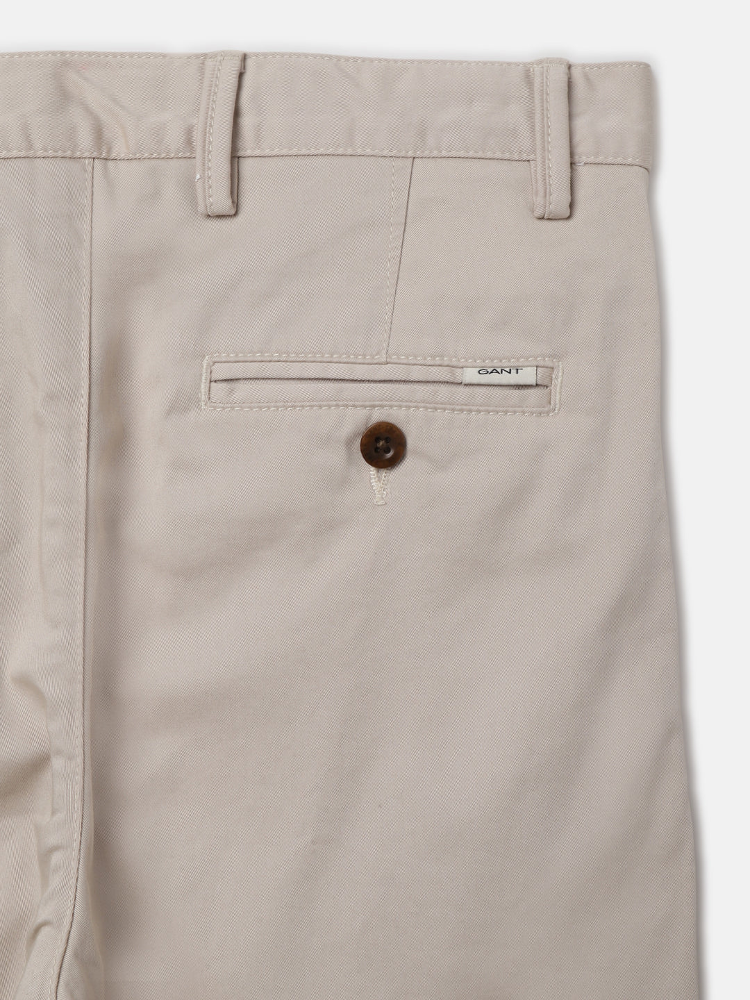 Gant Boys Beige Solid Mid-rise Regular Fit Chino Shorts