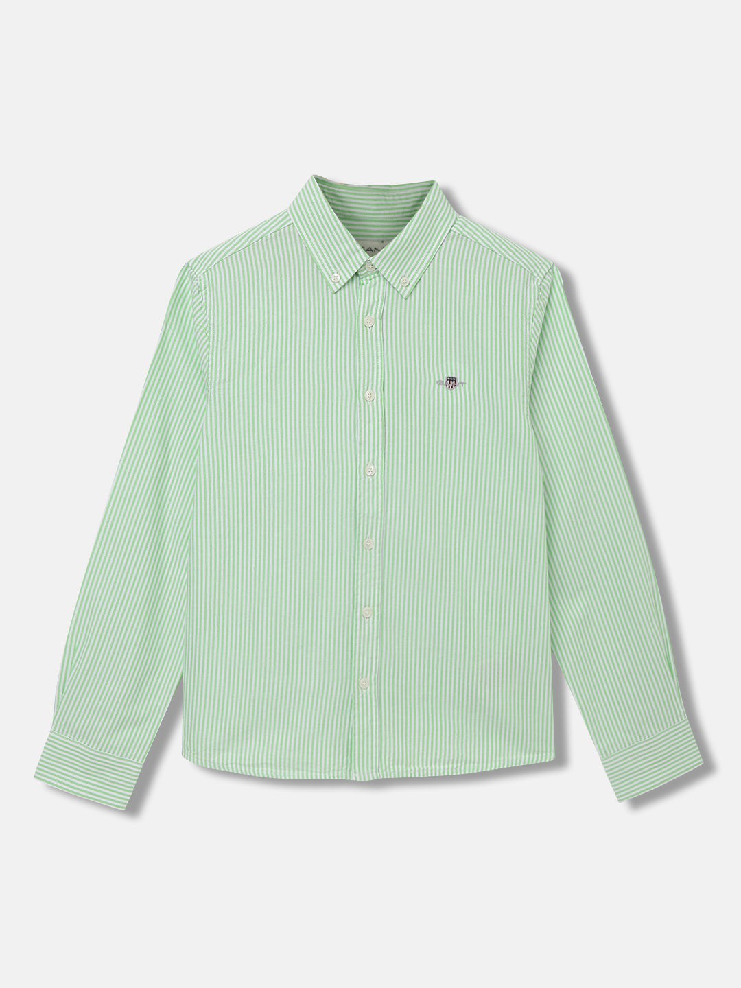 Gant Kids Green Fashion Striped Regular Fit Shirt