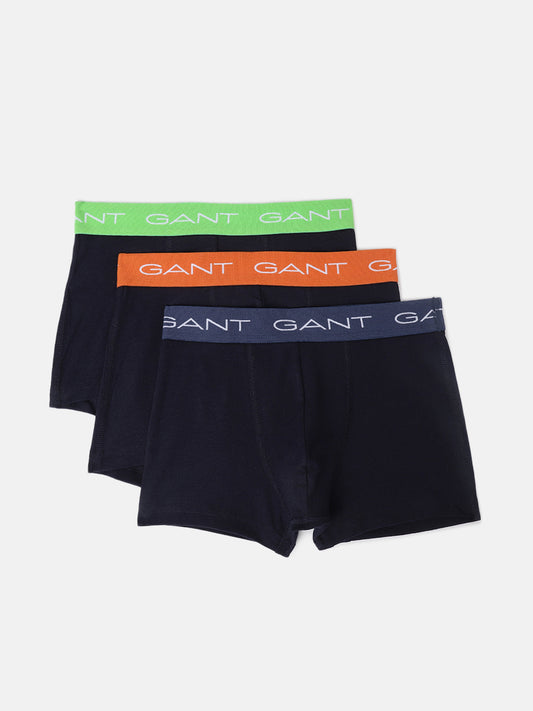 Gant Boys Solid Cotton Trunk (Pack of 3)