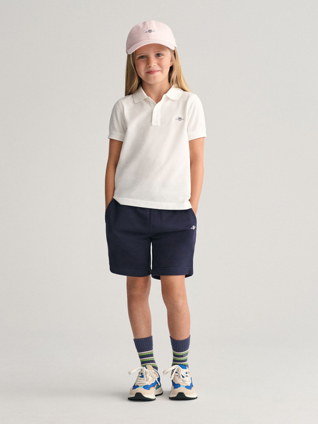 Gant Unisex White Solid Collared Short Sleeves Polo Tshirt