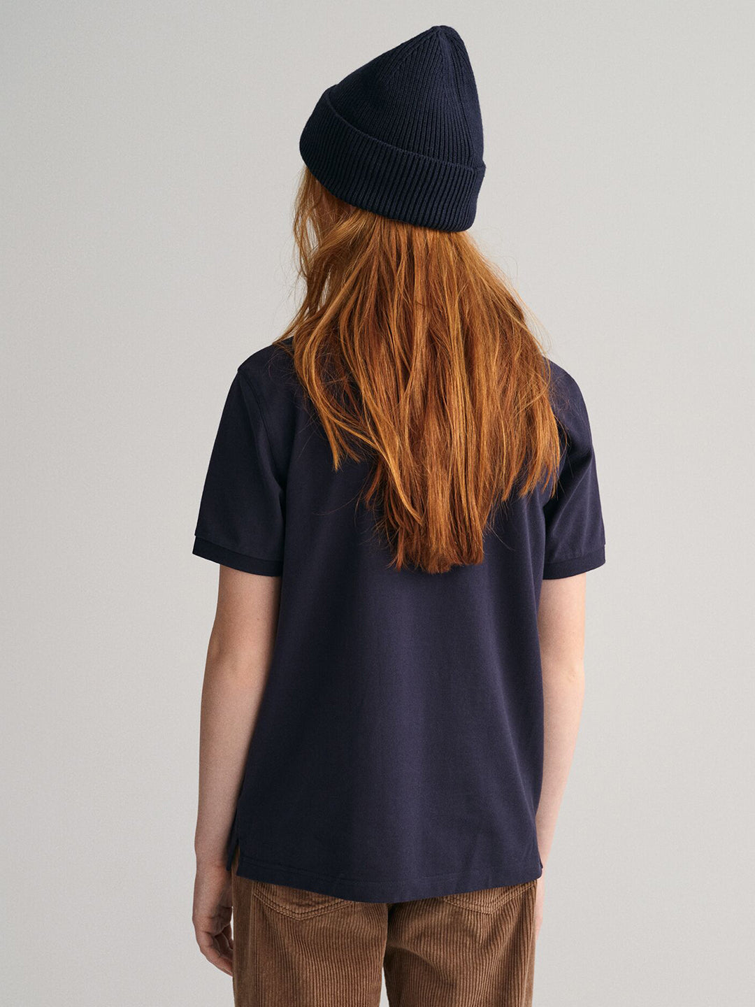 Gant Unisex Blue Solid Collared Short Sleeves Polo Tshirt