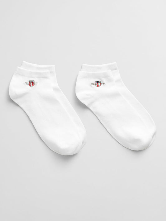 Gant Boys White Solid Ankle Length Socks