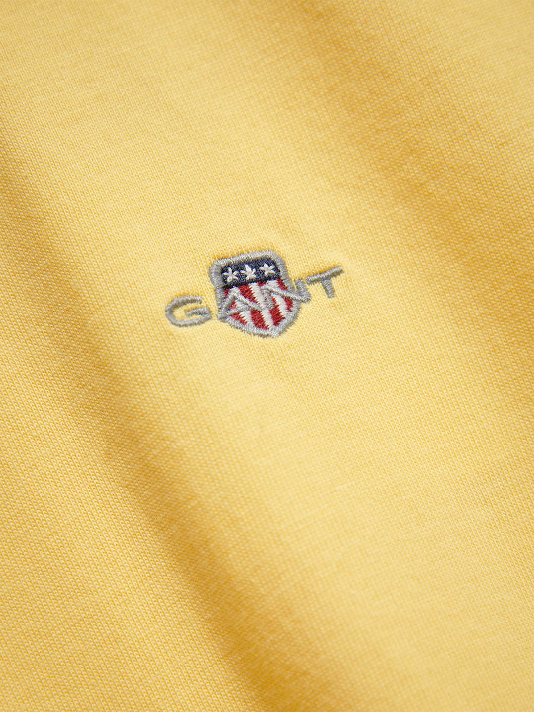 Gant Boys Yellow Solid Regular Fit Shield T-Shirt