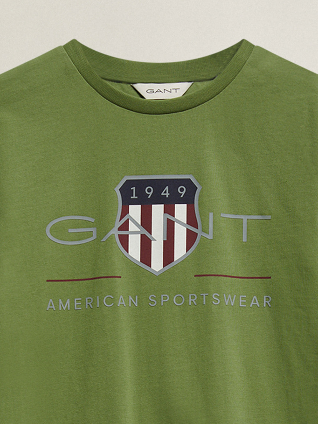 Gant Boys Green Printed Regular Fit T-Shirt
