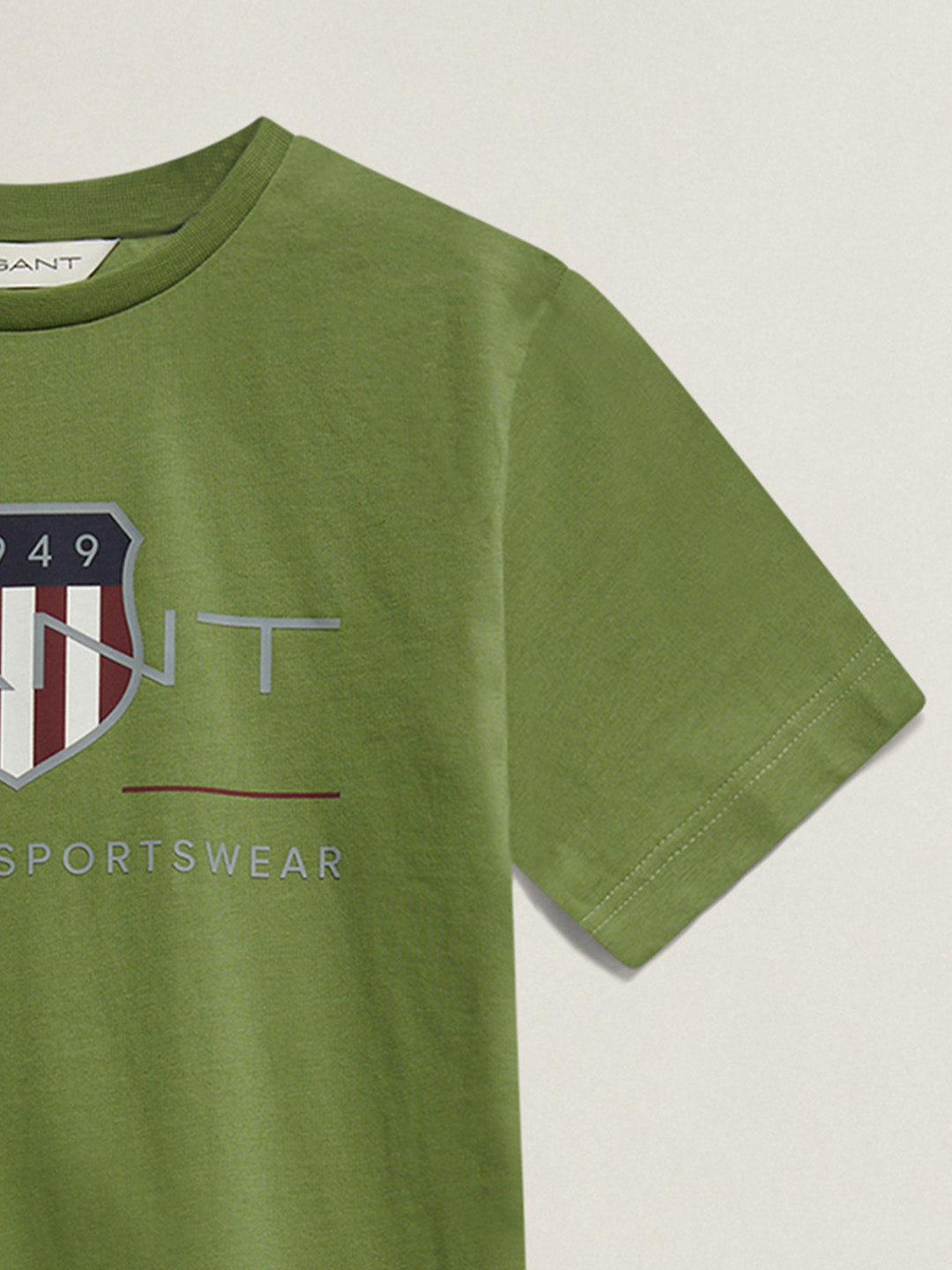 Gant Boys Green Printed Regular Fit T-Shirt