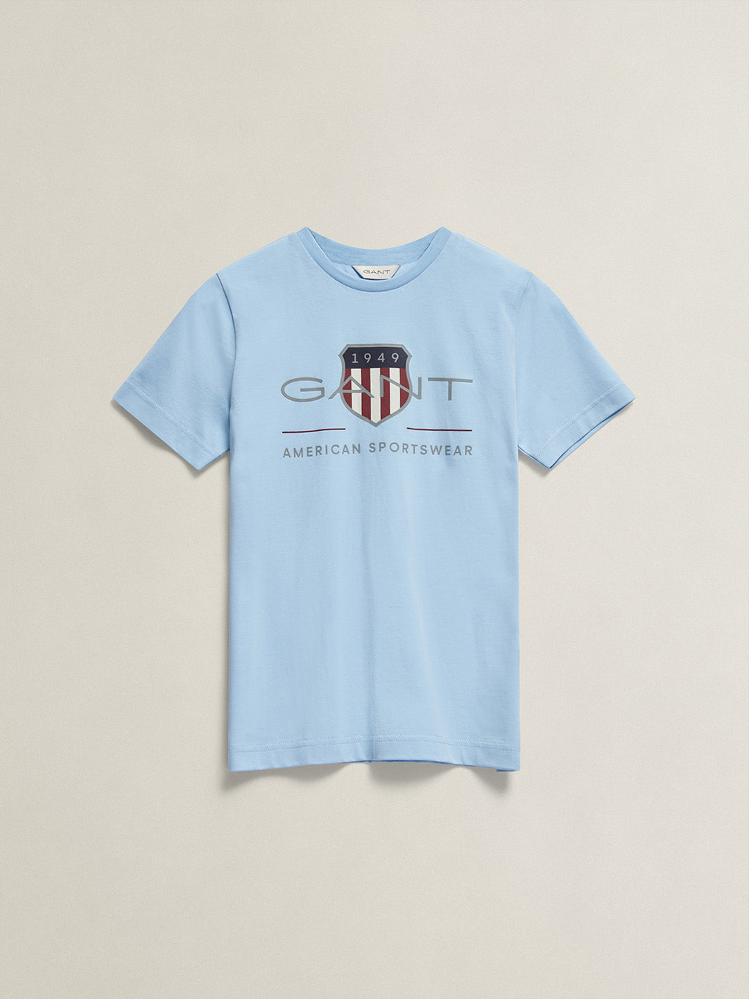 Gant Boys Blue Printed Round Neck T-Shirt