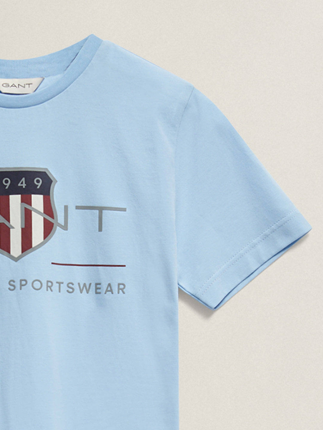 Gant Boys Blue Printed Round Neck T-Shirt