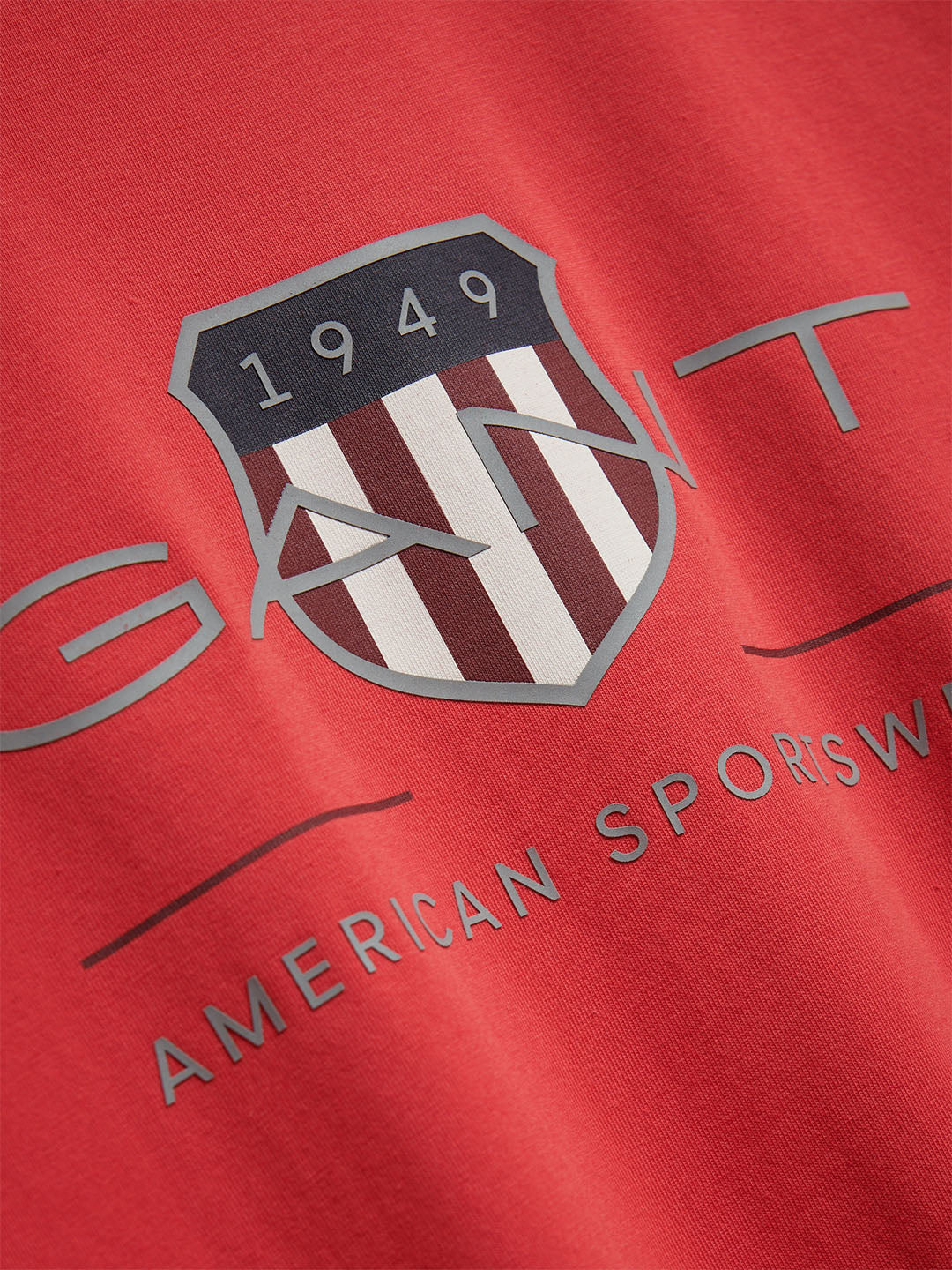 Gant Boys Red Printed Round Neck T-Shirt
