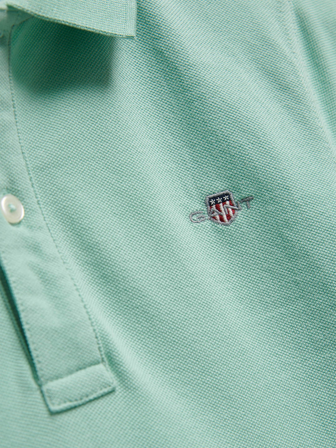 Gant Boys Green Solid Regular Fit Polo T-Shirt