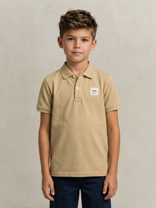 Gant Beige Cotton Boys Polo T shirt