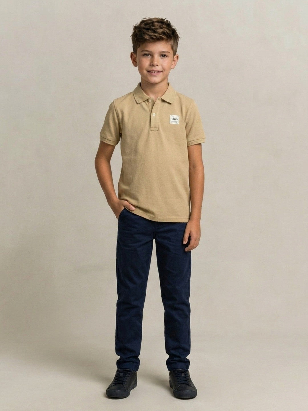 Gant Beige Cotton Boys Polo T shirt