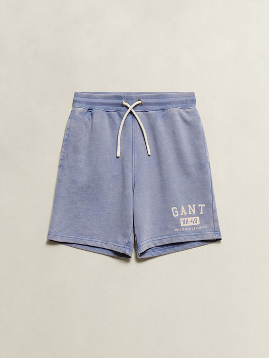 Gant Boys Blue Printed Regular Fit Pure Cotton Shorts