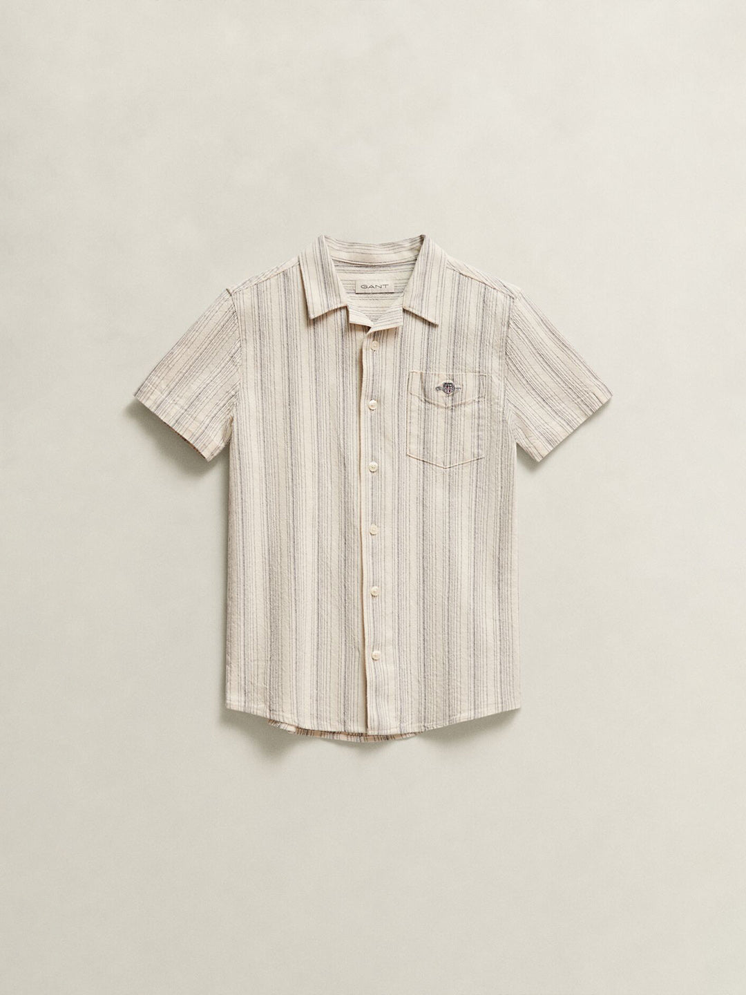 GANT Boys Cream Striped Shirt