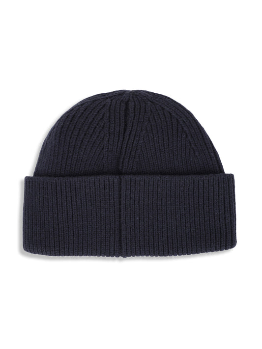 Gant Boys Navy Blue Solid Beanie Cap