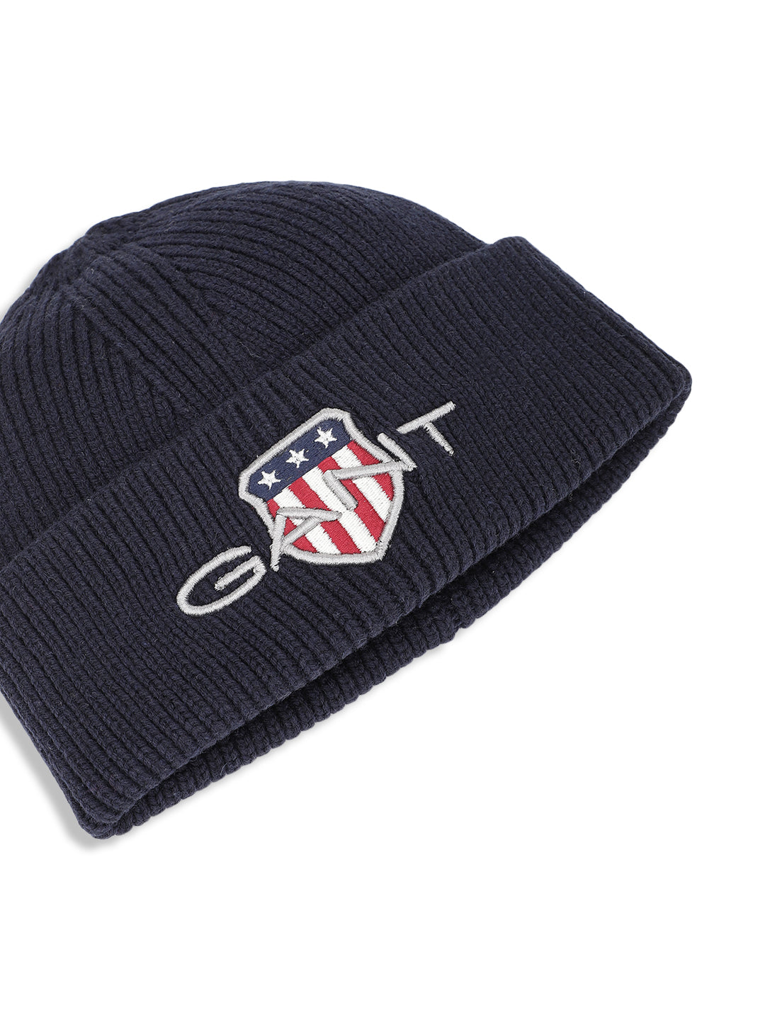 Gant Boys Navy Blue Solid Beanie Cap