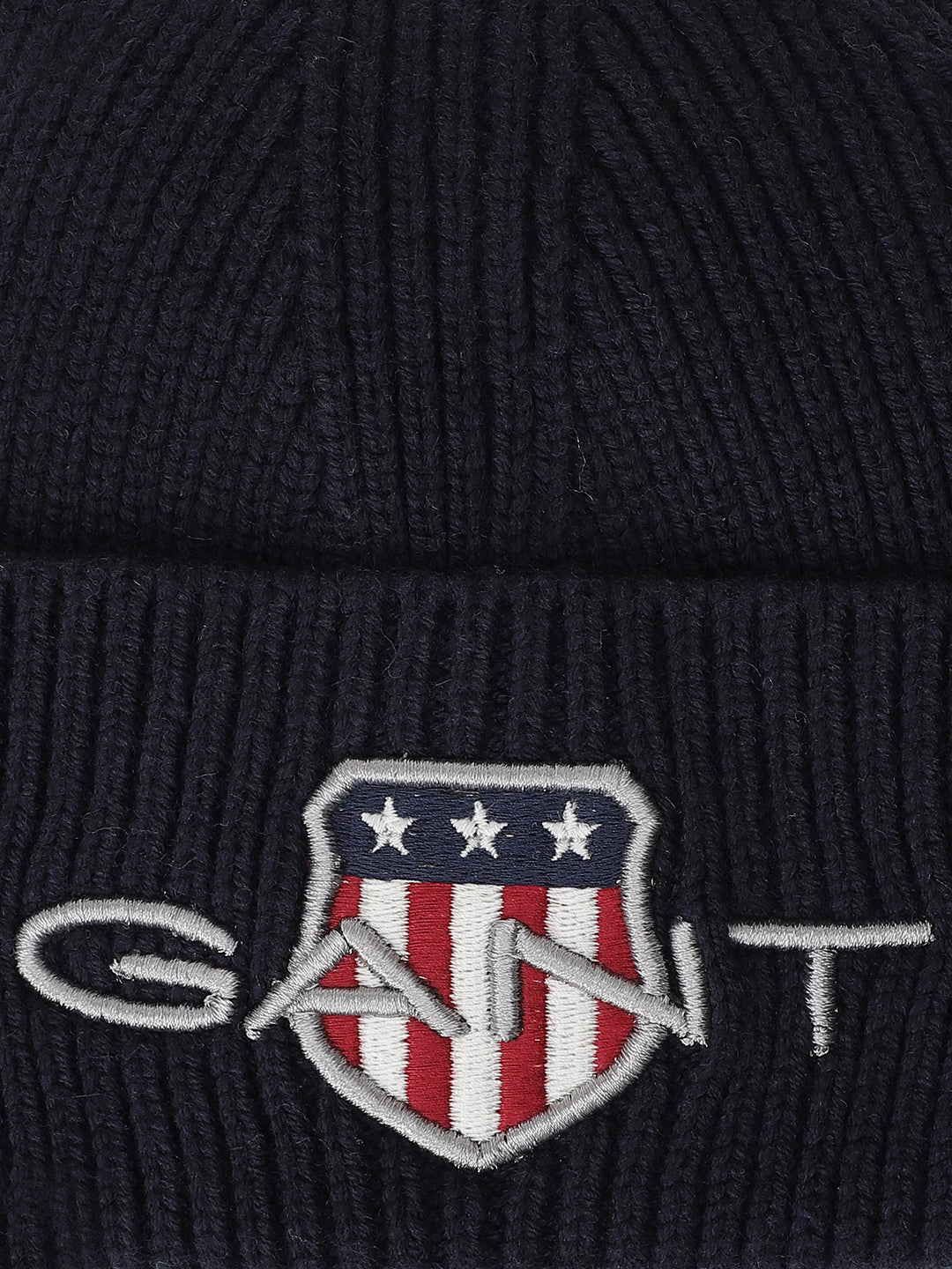 Gant Boys Navy Blue Solid Beanie Cap