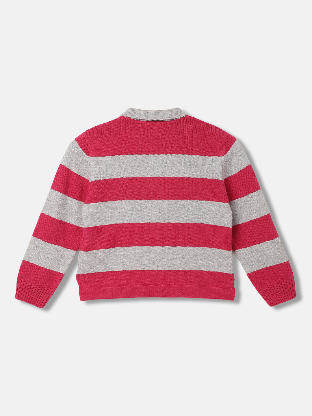 Gant Boys Stripes Collar Neck Full Sleeves Sweater