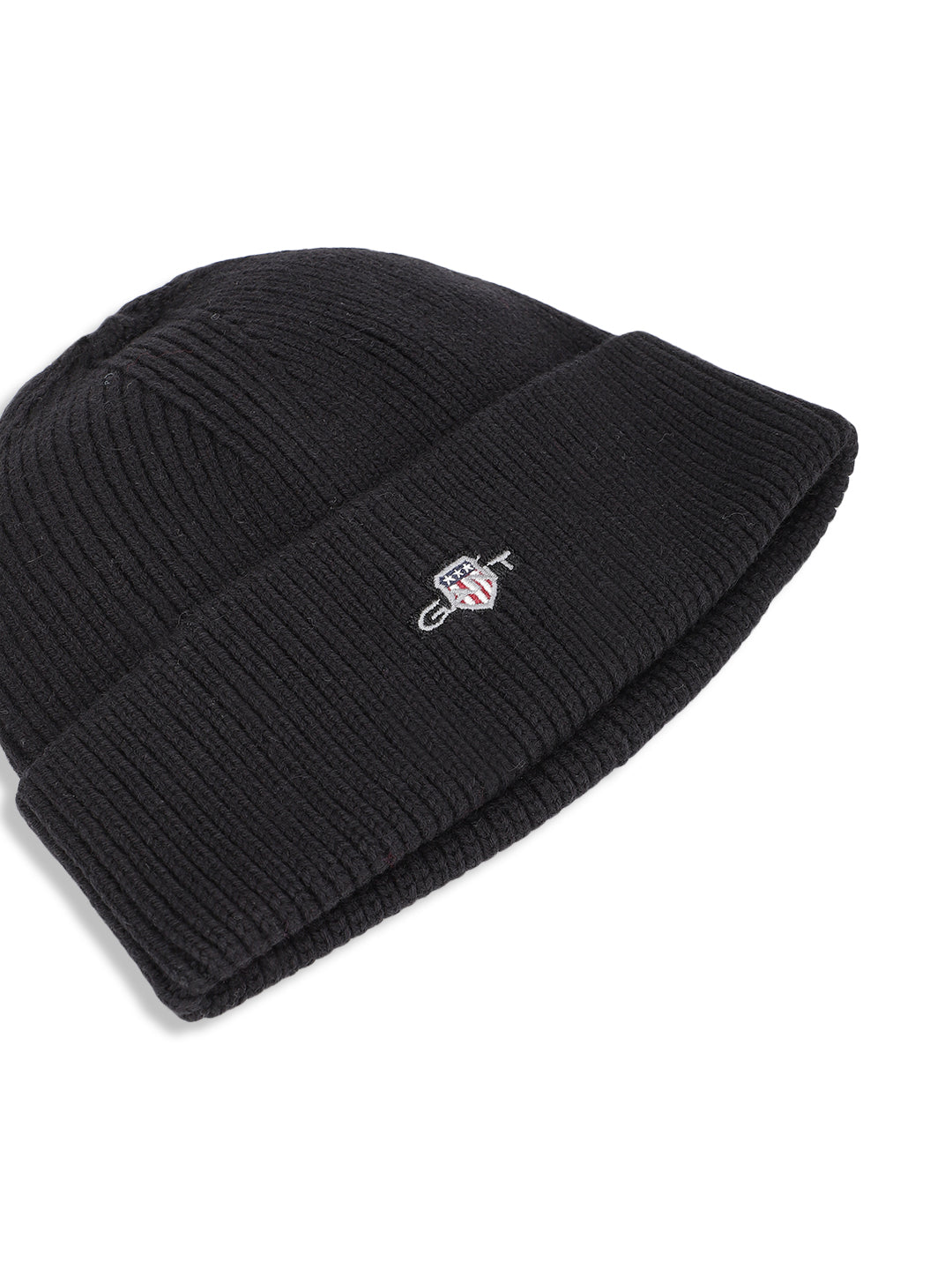 Gant Boys Black Solid Beanie Cap