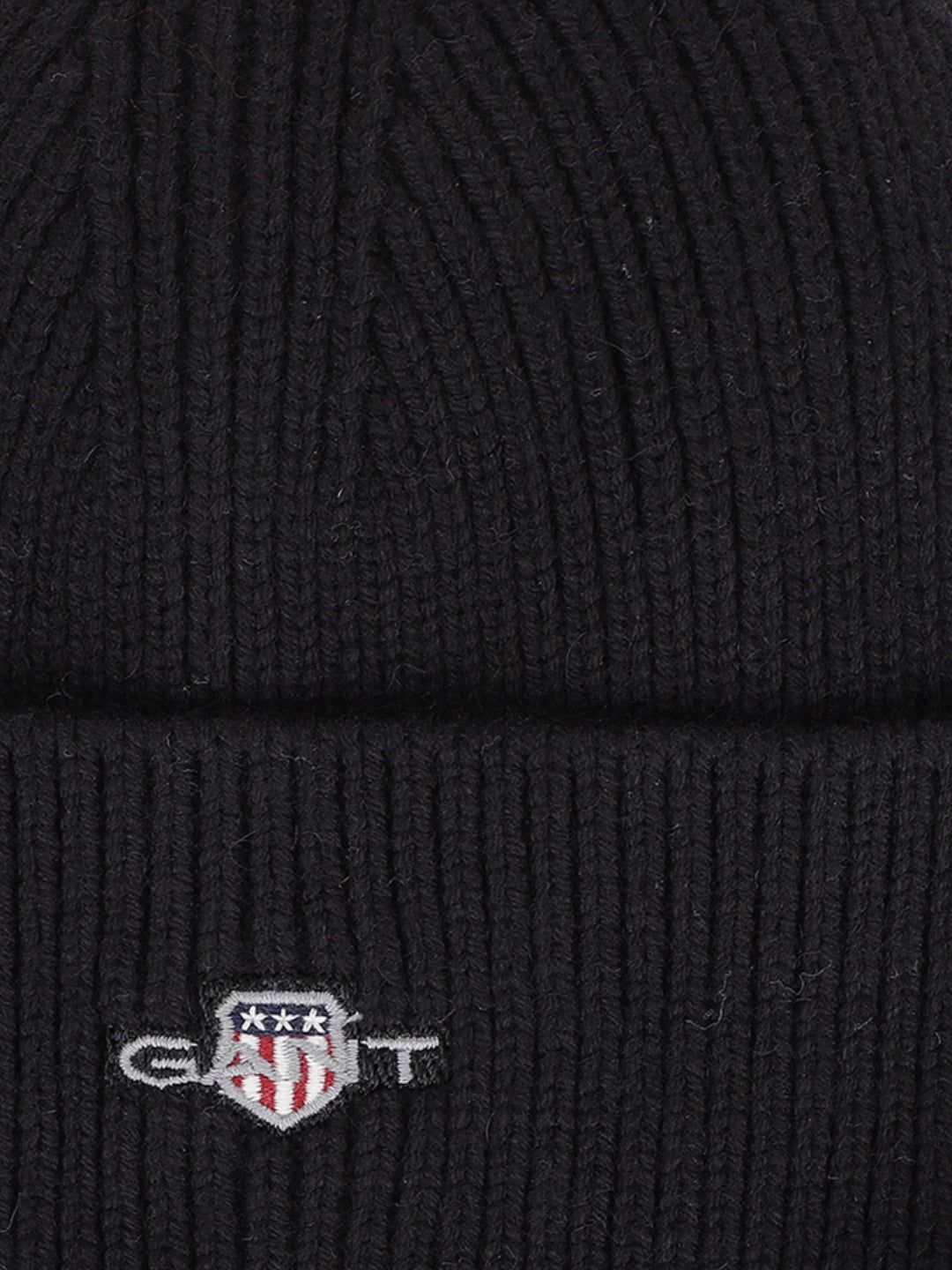 Gant Boys Black Solid Beanie Cap