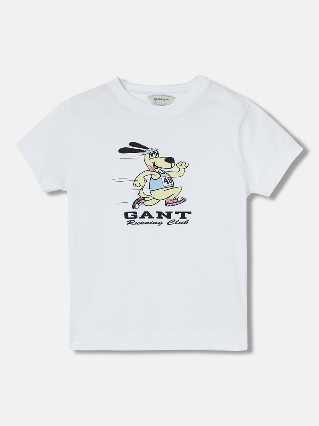 Gant Boys White Printed Round Neck Short Sleeves T-Shirt