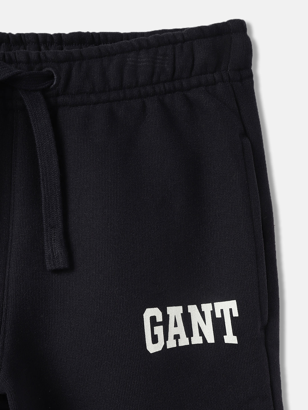 Gant Kids Blue Solid Mid-Rise Relaxed Fit Joggers Style Track Pant