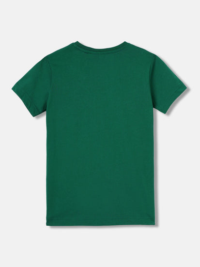 Gant Kids Green Embroidered Round Neck Short Sleeves T-Shirt
