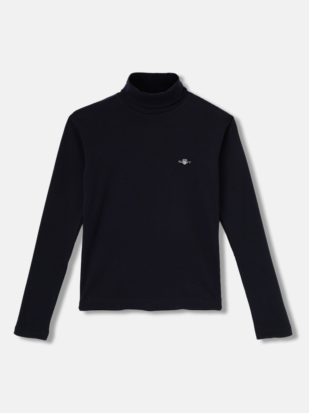 Gant Kids Navy Blue Solid Turtle Neck Full Sleeves Sweatshirt