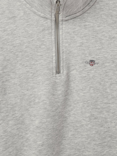 Gant Kids Grey Solid High Neck Full Sleeves Pullover Style Sweatshirt