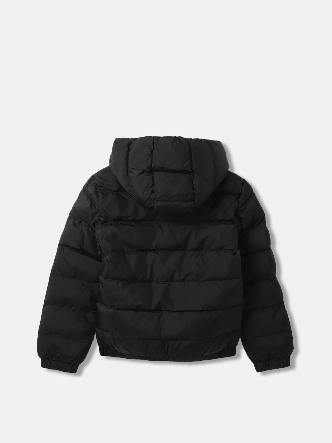 Gant Boys Black Solid Hooded Full Sleeves Puffer Jacket