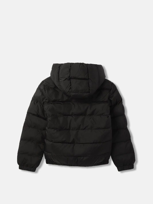 Gant Boys Black Solid Hooded Full Sleeves Puffer Jacket