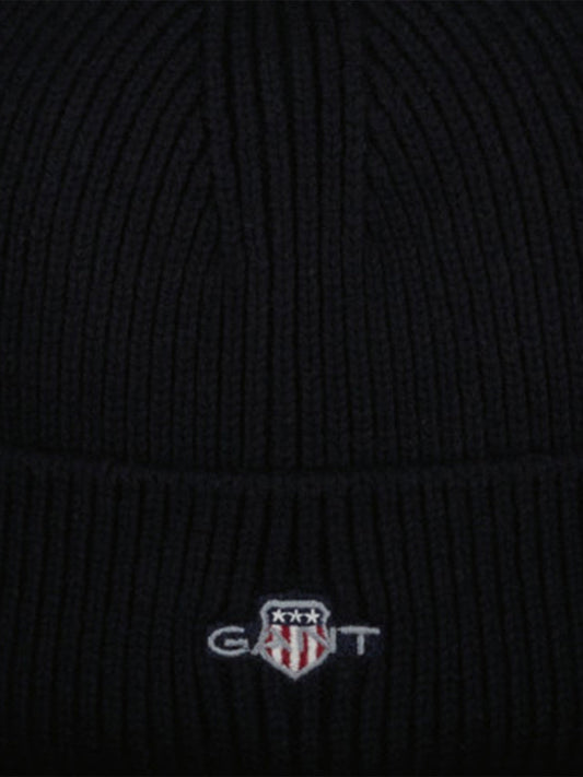 Gant Kids Black Solid Beanie Cap