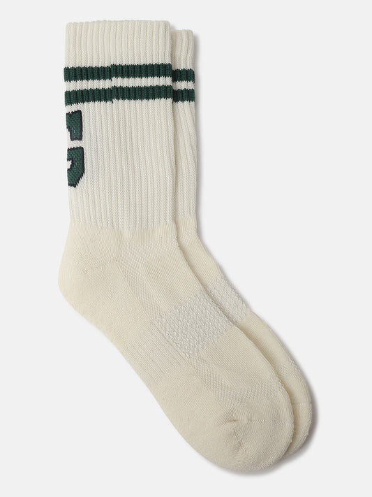 Gant Kids White Patterned Ankle Length Socks (Pack of 1)