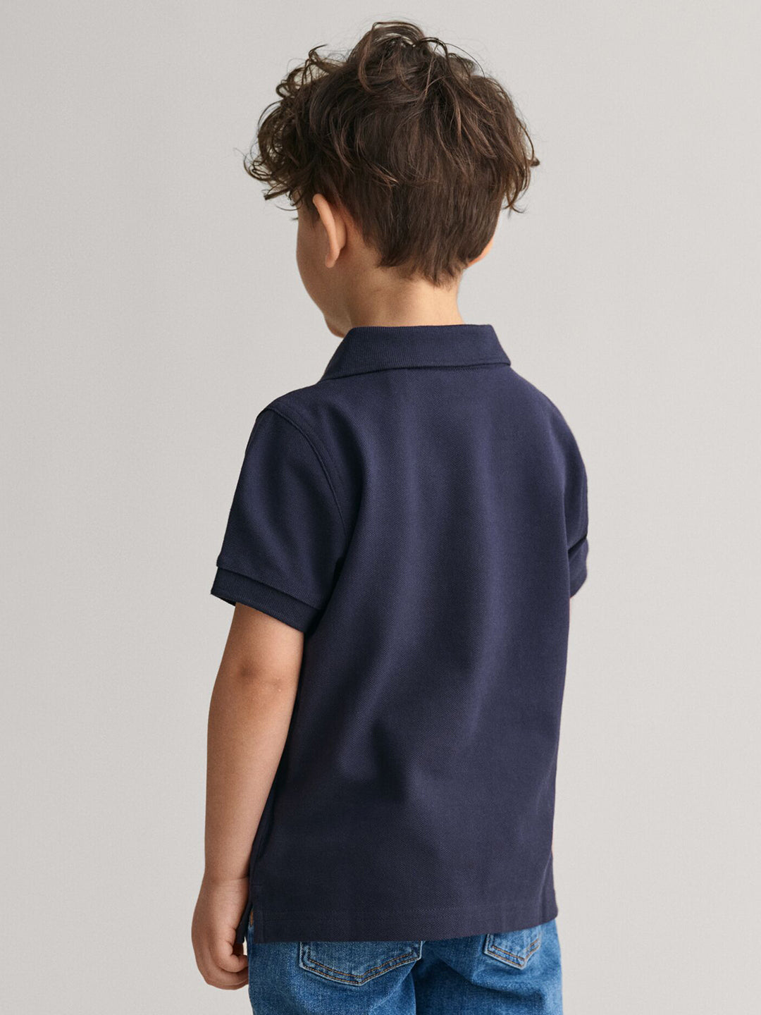 Gant Kids Blue Solid Polo Tshirt