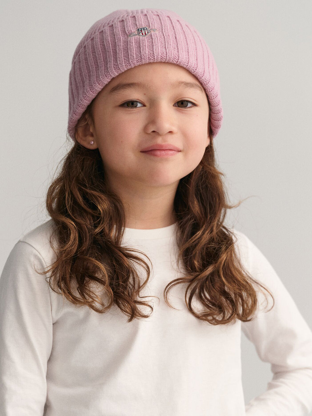 Gant Kids White Solid Round Neck Tshirt