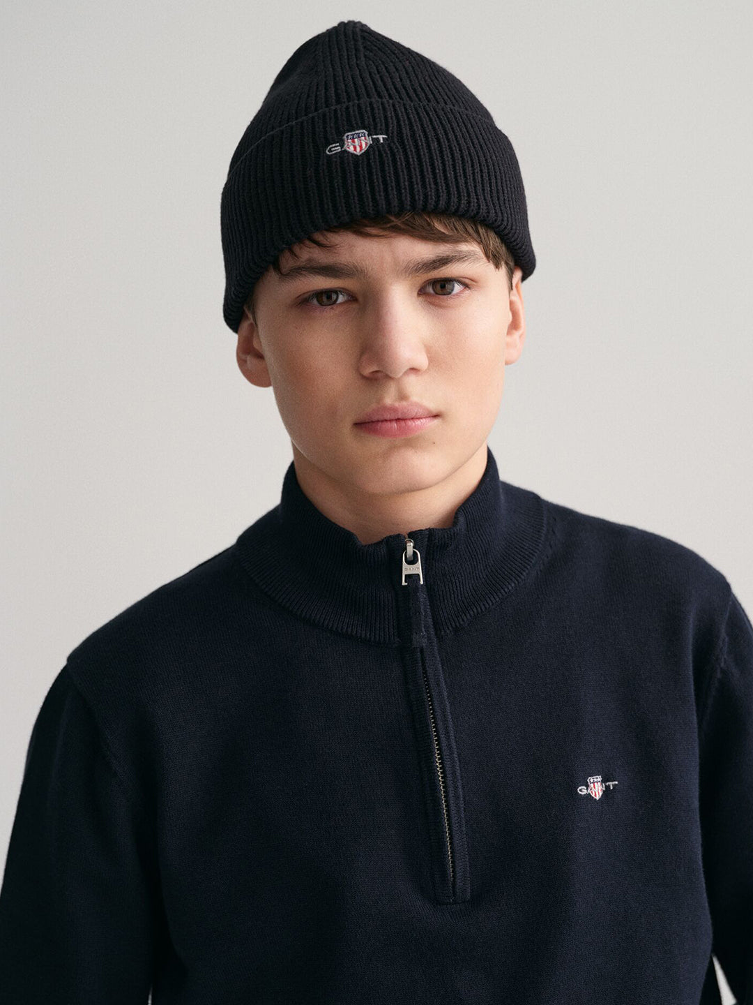 Gant Kids Blue Solid Round Neck Sweatshirt