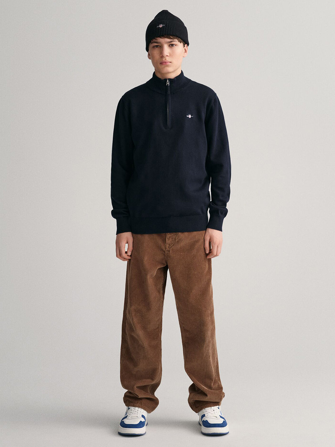 Gant Kids Blue Solid Round Neck Sweatshirt