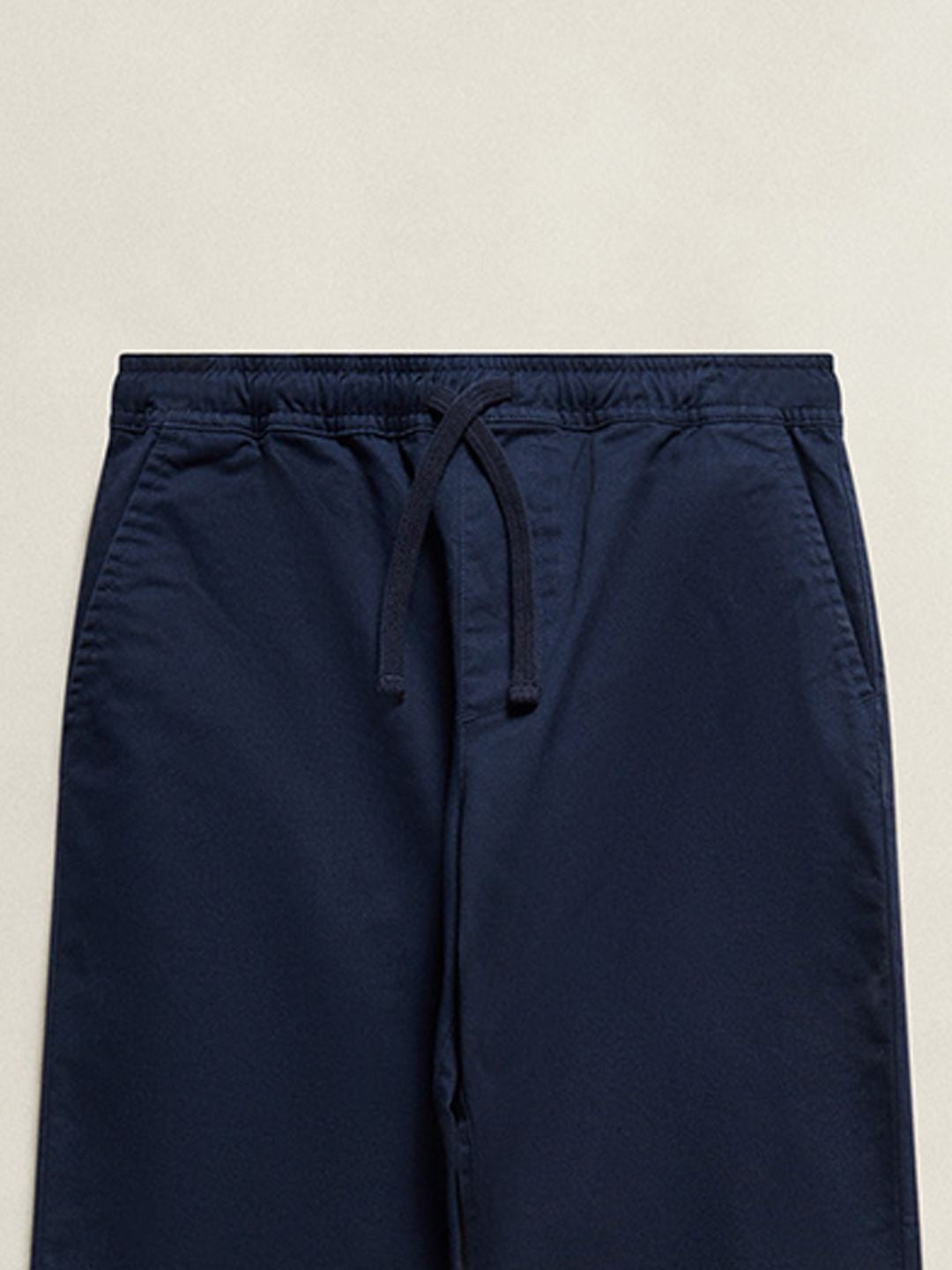 Gant Boys Navy Blue Solid Regular Fit Trouser
