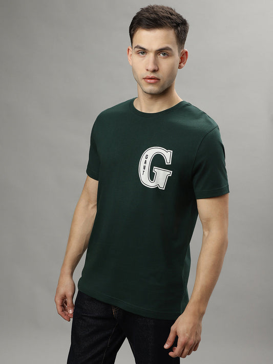 Gant Green Fashion Logo Regular Fit T-Shirt
