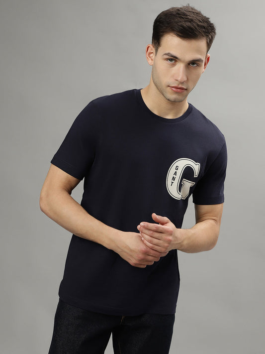 Gant Blue Fashion Logo Regular Fit T-Shirt